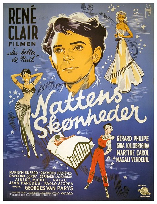 Les belles de nuit - Danish Movie Poster