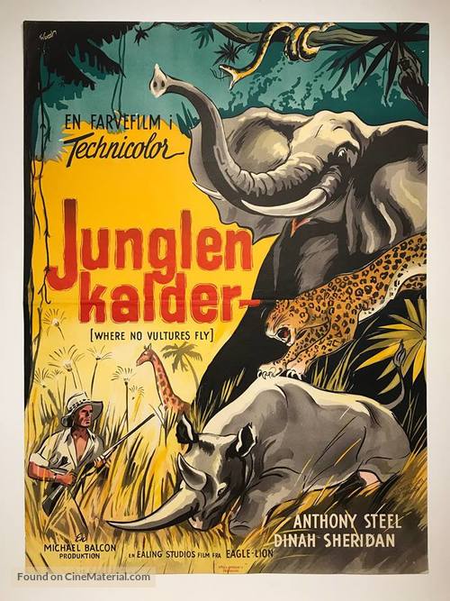 Where No Vultures Fly - Danish Movie Poster
