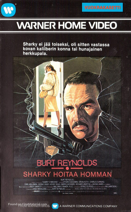 Sharky&#039;s Machine - Finnish VHS movie cover