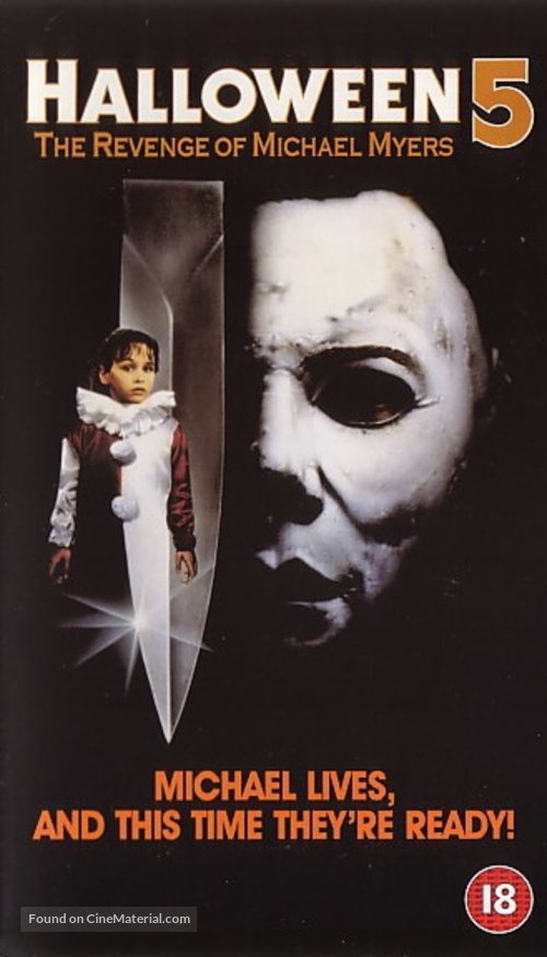 Halloween 5: The Revenge of Michael Myers - British VHS movie cover