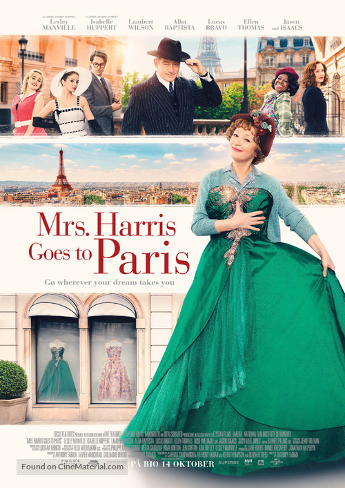 Mrs. Harris Goes to Paris - Swedish Movie Poster