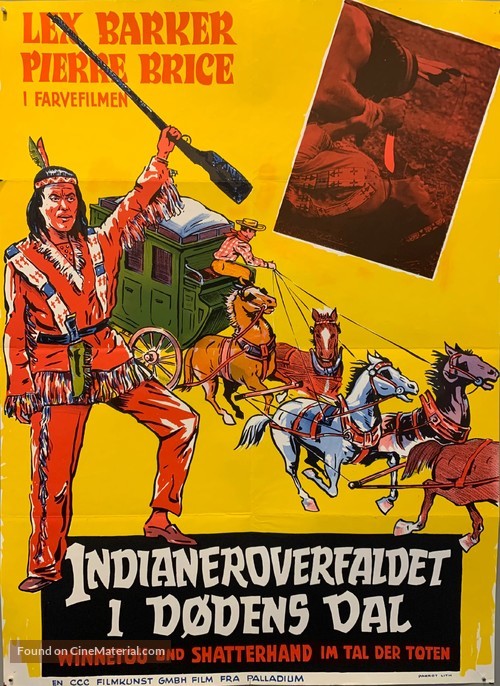 Winnetou und Shatterhand im Tal der Toten - Danish Movie Poster