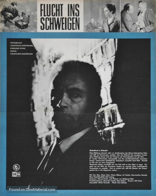 Flucht ins Schweigen - German Movie Poster