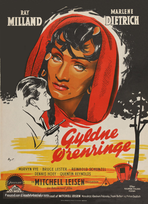 Golden Earrings - Danish Movie Poster