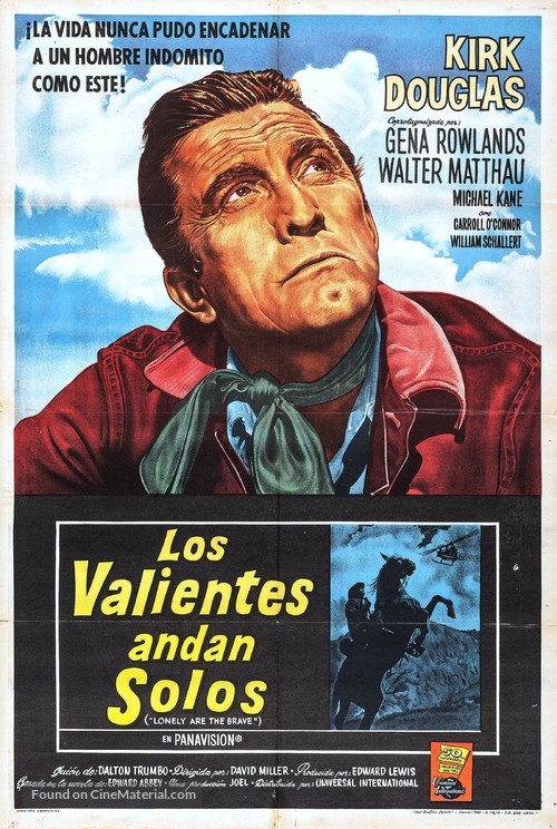 Lonely Are the Brave - Argentinian Movie Poster