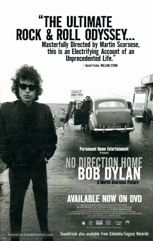No Direction Home: Bob Dylan - A Martin Scorsese Picture - Movie Poster