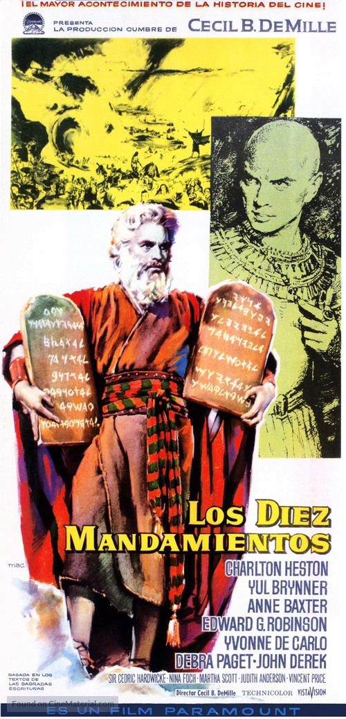 The Ten Commandments - Spanish Movie Poster