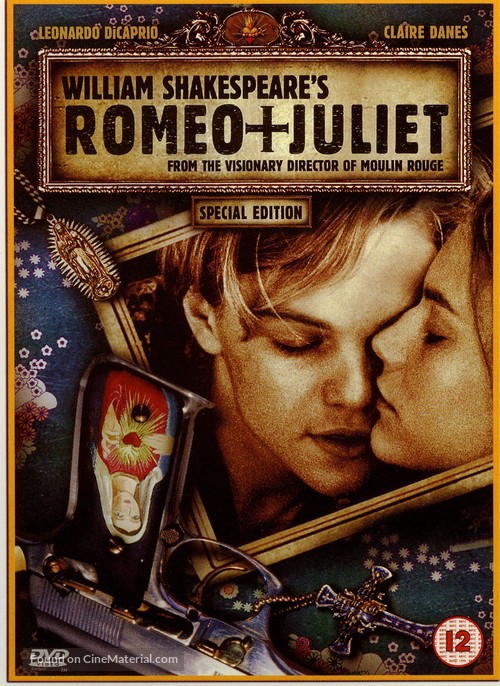 Romeo + Juliet - British DVD movie cover