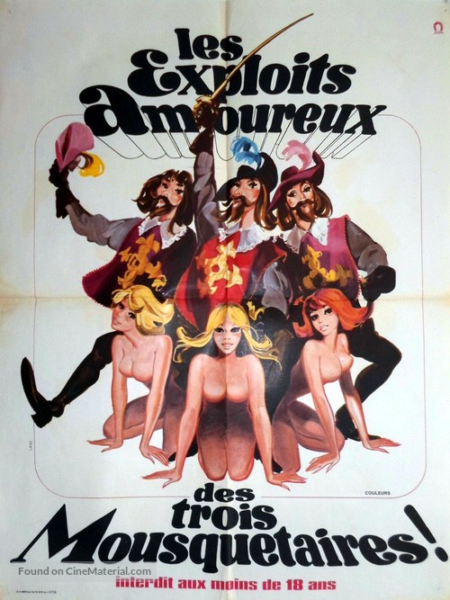 Die Sexabenteuer der drei Musketiere - French Movie Poster