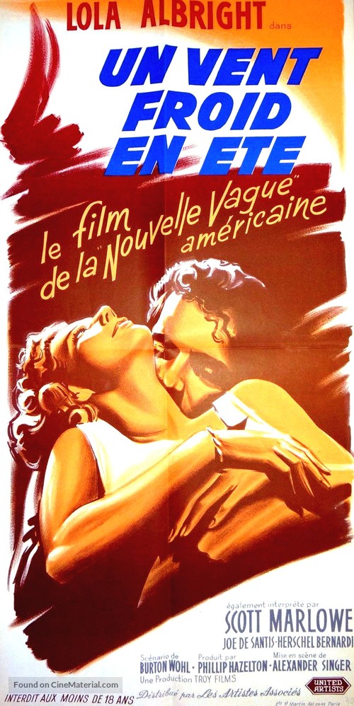 A Cold Wind in August - French Movie Poster