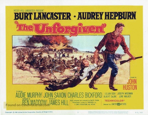 The Unforgiven (1960) movie poster