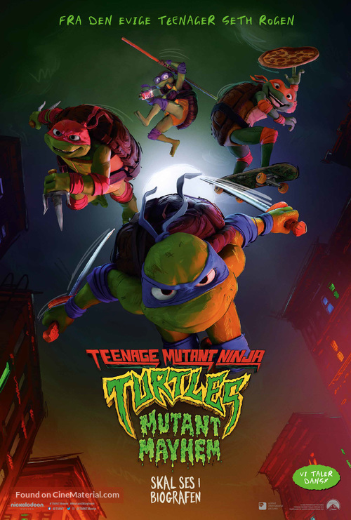 Teenage Mutant Ninja Turtles: Mutant Mayhem - Danish Movie Poster