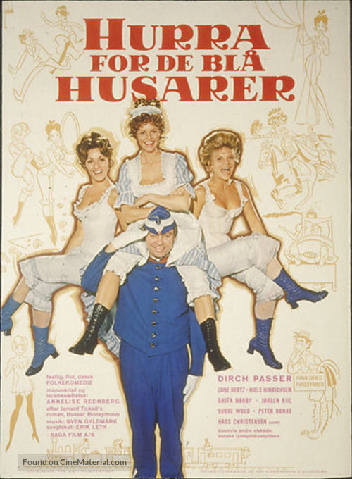 Hurra for de bl&aring; husarer - Danish Movie Poster