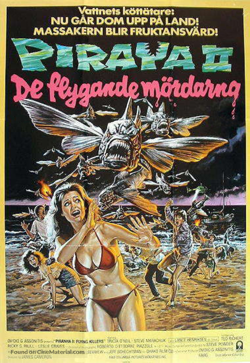 Piranha Part Two: The Spawning - Swedish Movie Poster