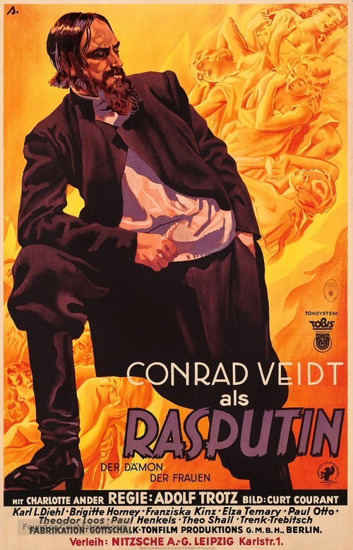 Rasputin, D&auml;mon der Frauen - German Movie Poster