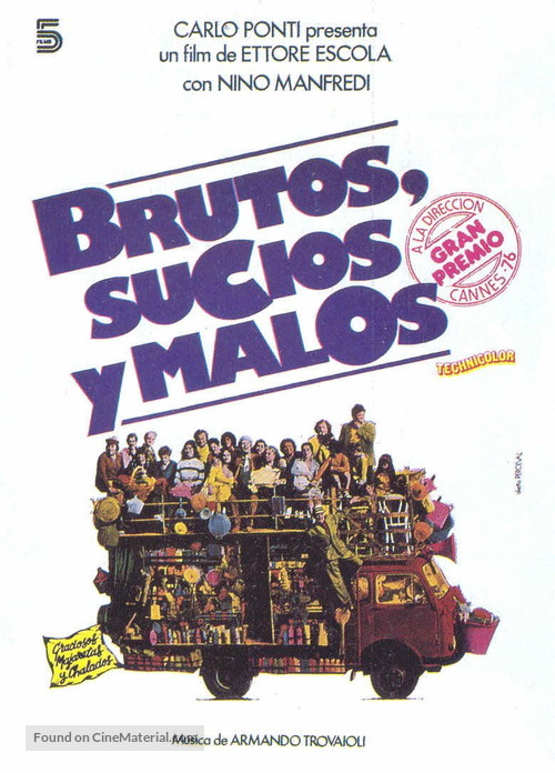 Brutti sporchi e cattivi - Spanish Movie Poster