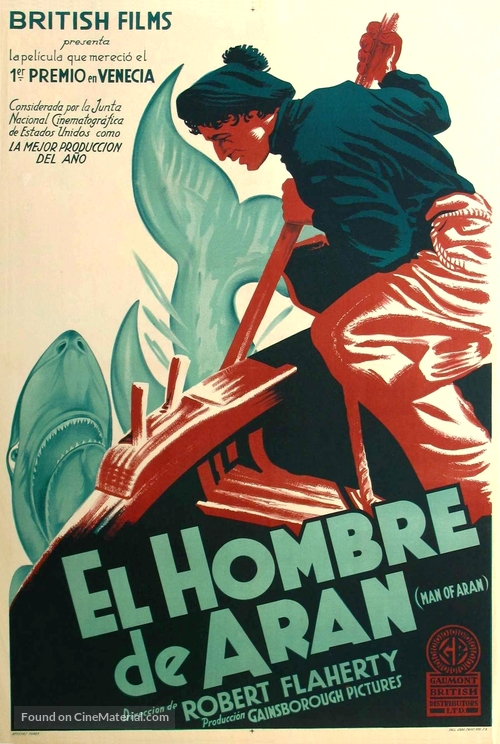 Man of Aran - Argentinian Movie Poster