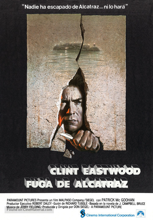 Escape From Alcatraz - Spanish Movie Poster