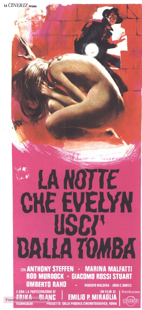 La notte che Evelyn usc&igrave; dalla tomba - Italian Movie Poster