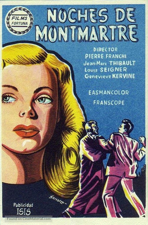 Les nuits de Montmartre - Spanish Movie Poster