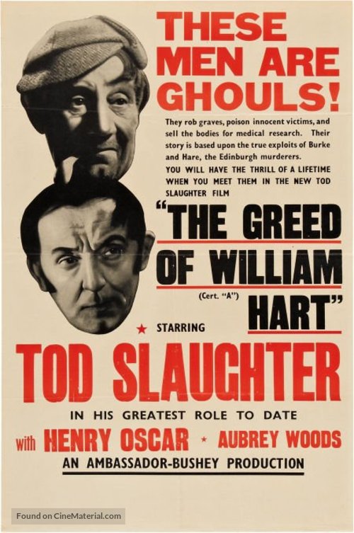 The Greed of William Hart - British Movie Poster