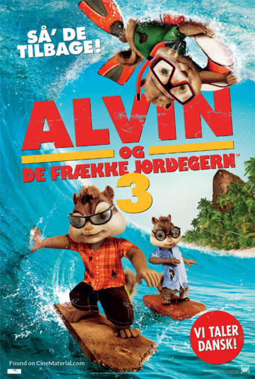 Alvin and the Chipmunks: Chipwrecked - Danish Movie Poster