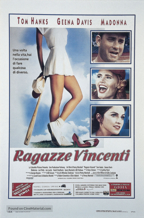 A League of Their Own - Italian Theatrical movie poster