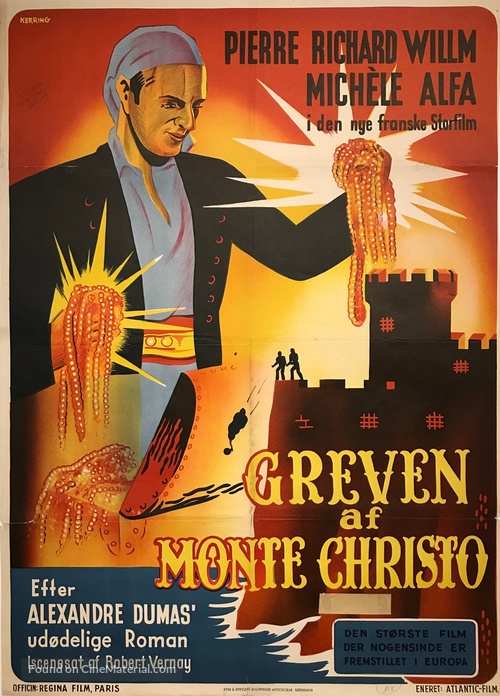 Le comte de Monte Cristo, 1&egrave;re &eacute;poque: Edmond Dant&egrave;s - Danish Movie Poster
