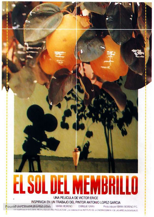 El sol del membrillo - Spanish Movie Poster