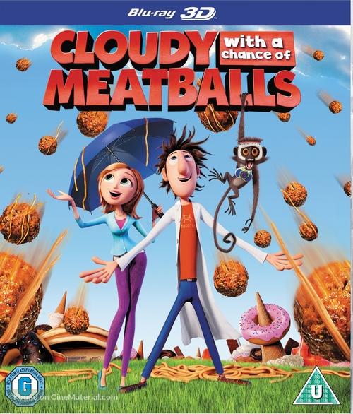 Cloudy with a Chance of Meatballs - British Blu-Ray movie cover