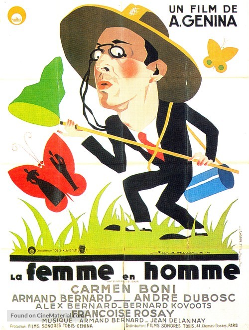 La femme en homme - French Movie Poster