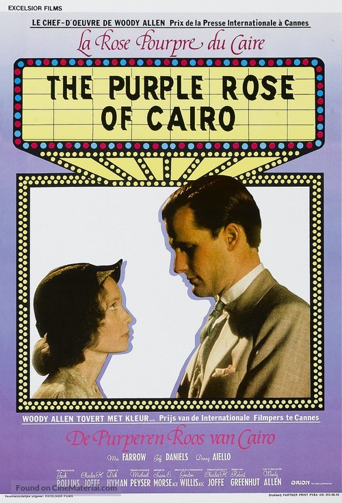 The Purple Rose of Cairo - Belgian Movie Poster