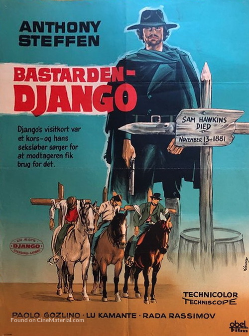 Django il bastardo - Danish Movie Poster