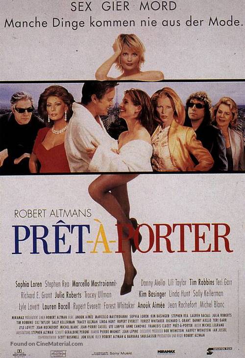 Pr&ecirc;t-&agrave;-Porter - German Movie Poster