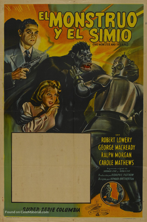 The Monster and the Ape - Argentinian Movie Poster