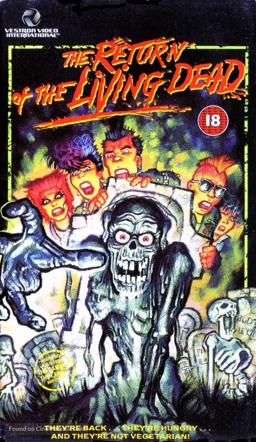 The Return of the Living Dead - British VHS movie cover