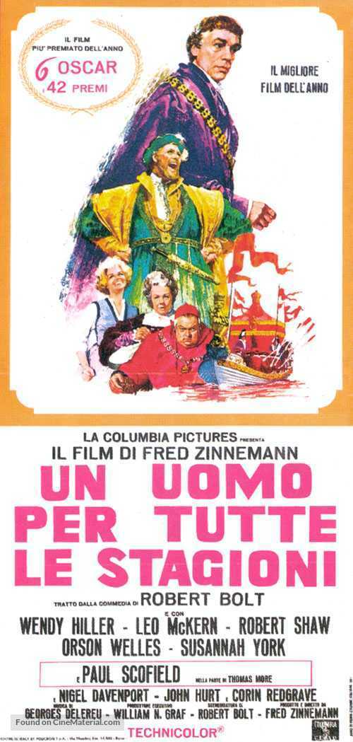 A Man for All Seasons - Italian Movie Poster