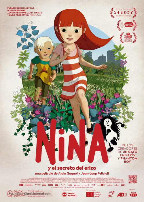 Nina et le secret du h&eacute;risson - Spanish Movie Poster