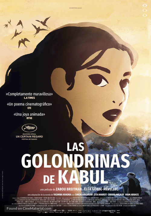 Les hirondelles de Kaboul - Spanish Movie Poster