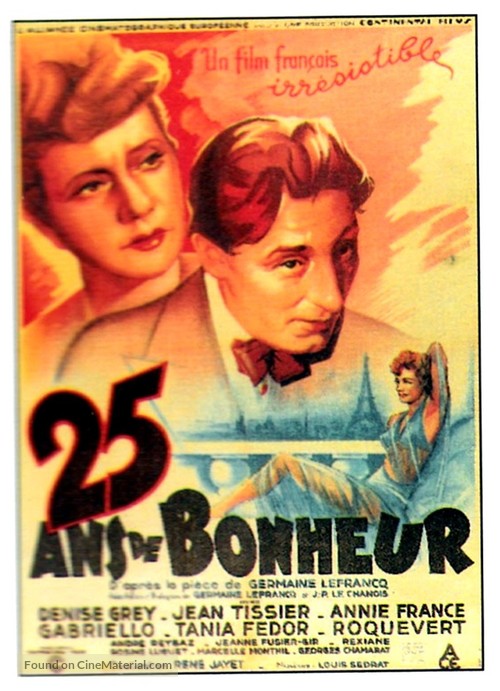 Vingt-cinq ans de bonheur - French Movie Poster