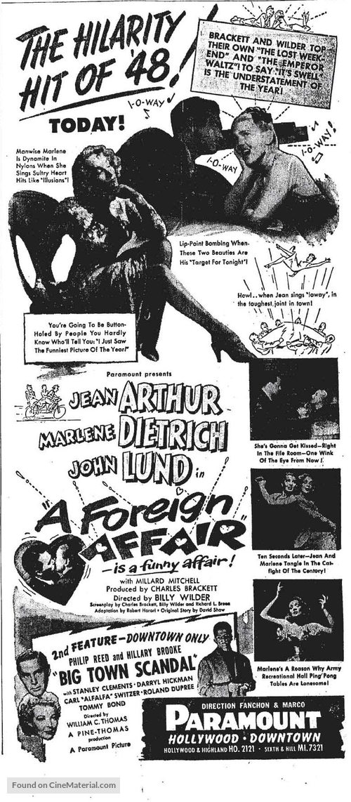 A Foreign Affair - poster