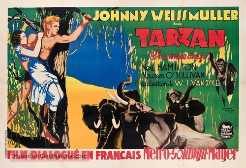 Tarzan the Ape Man - French Movie Poster