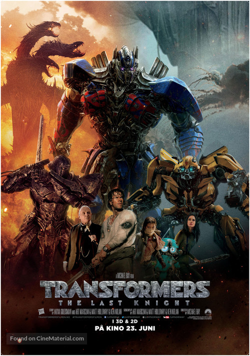 Transformers: The Last Knight - Norwegian Movie Poster