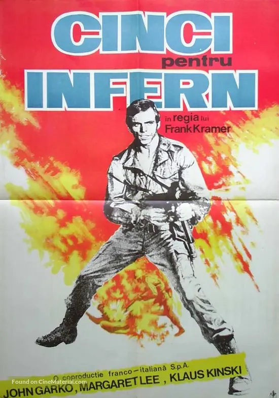 5 Per L Inferno 1969 Romanian Movie Poster