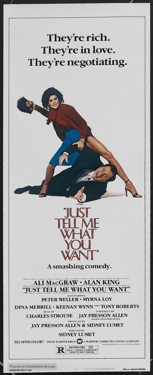 Just Tell Me What You Want - Movie Poster