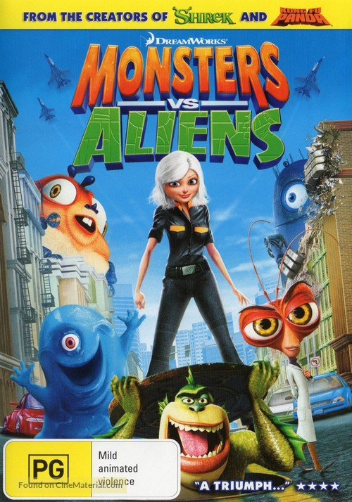 Monsters vs. Aliens - Australian Movie Cover