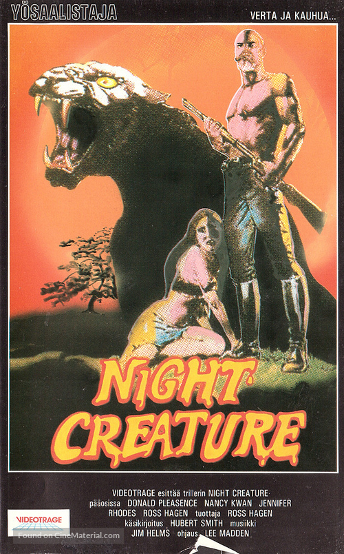 Night Creature - Finnish VHS movie cover
