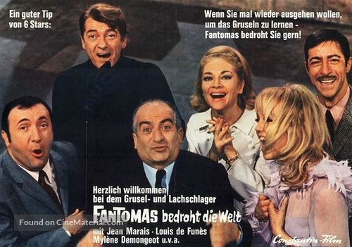 Fant&ocirc;mas contre Scotland Yard - German Movie Poster