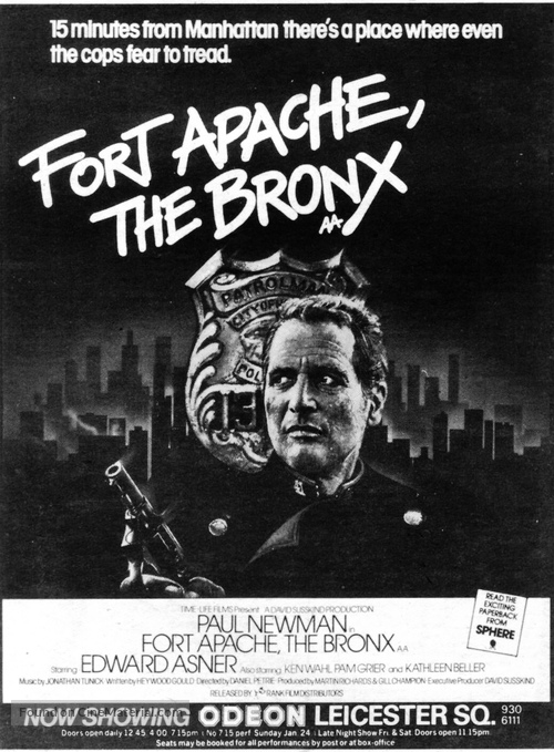 Fort Apache the Bronx - British poster