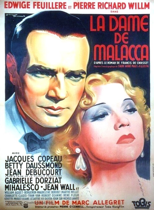 La dame de Malacca - French Movie Poster